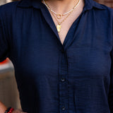 Push-Up Sleeve Button-Up