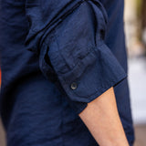 Push-Up Sleeve Button-Up