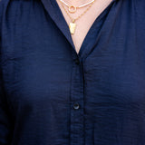 Push-Up Sleeve Button-Up