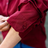 Push-Up Sleeve Button-Up