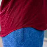 Push-Up Sleeve Button-Up