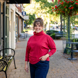 Foldover Batwing Top