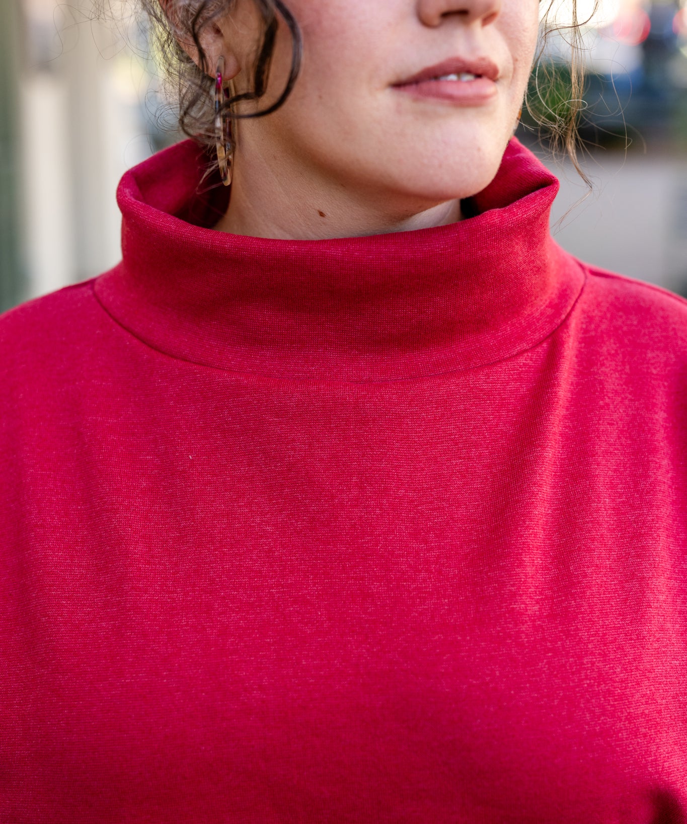 Foldover Batwing Top