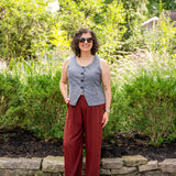 Chambray Button-Front Vest