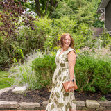 Jewel Button-Front Midi Dress