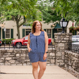 Sleeveless Tie-Neck Top
