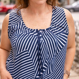 Sleeveless Tie-Neck Top