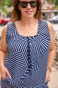 Sleeveless Tie-Neck Top