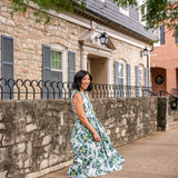 Jewel Button-Front Midi Dress