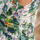 Jewel Button-Front Midi Dress
