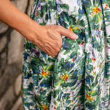 Jewel Button-Front Midi Dress