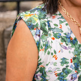 Jewel Button-Front Midi Dress
