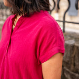 Dolman Band Collar Blouse