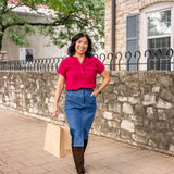 Dolman Band Collar Blouse