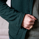 Raw Hem Button Front Cardigan Jacket