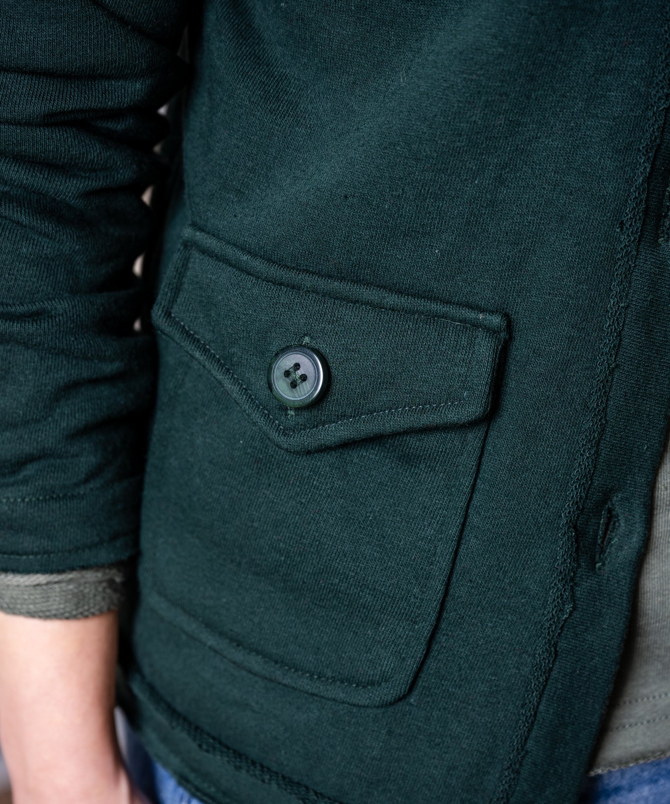 Raw Hem Button Front Cardigan Jacket