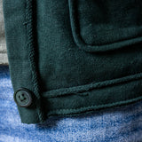 Raw Hem Button Front Cardigan Jacket