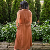 Zip Front Midi Dress