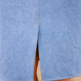 Denim Mid-Length Skirt