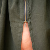 Zip Front Midi Dress