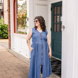 Zip Front Midi Dress