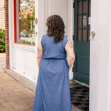 Zip Front Midi Dress