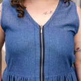 Zip Front Midi Dress
