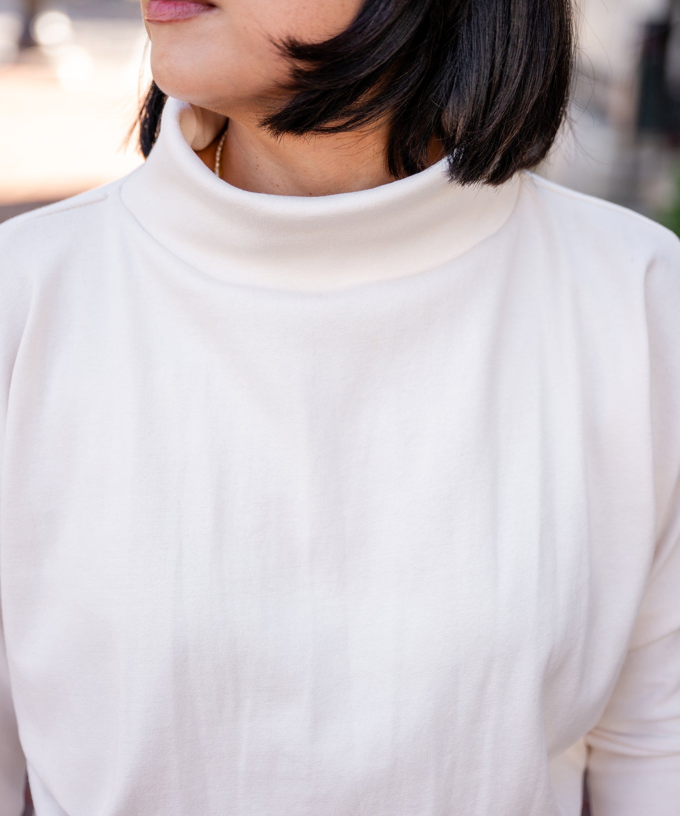 Foldover Batwing Top