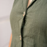 Button Front Dress with Lapel