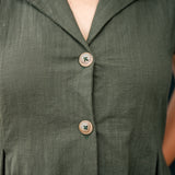 Button Front Dress with Lapel