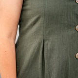 Button Front Dress with Lapel