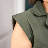 Button Front Dress with Lapel