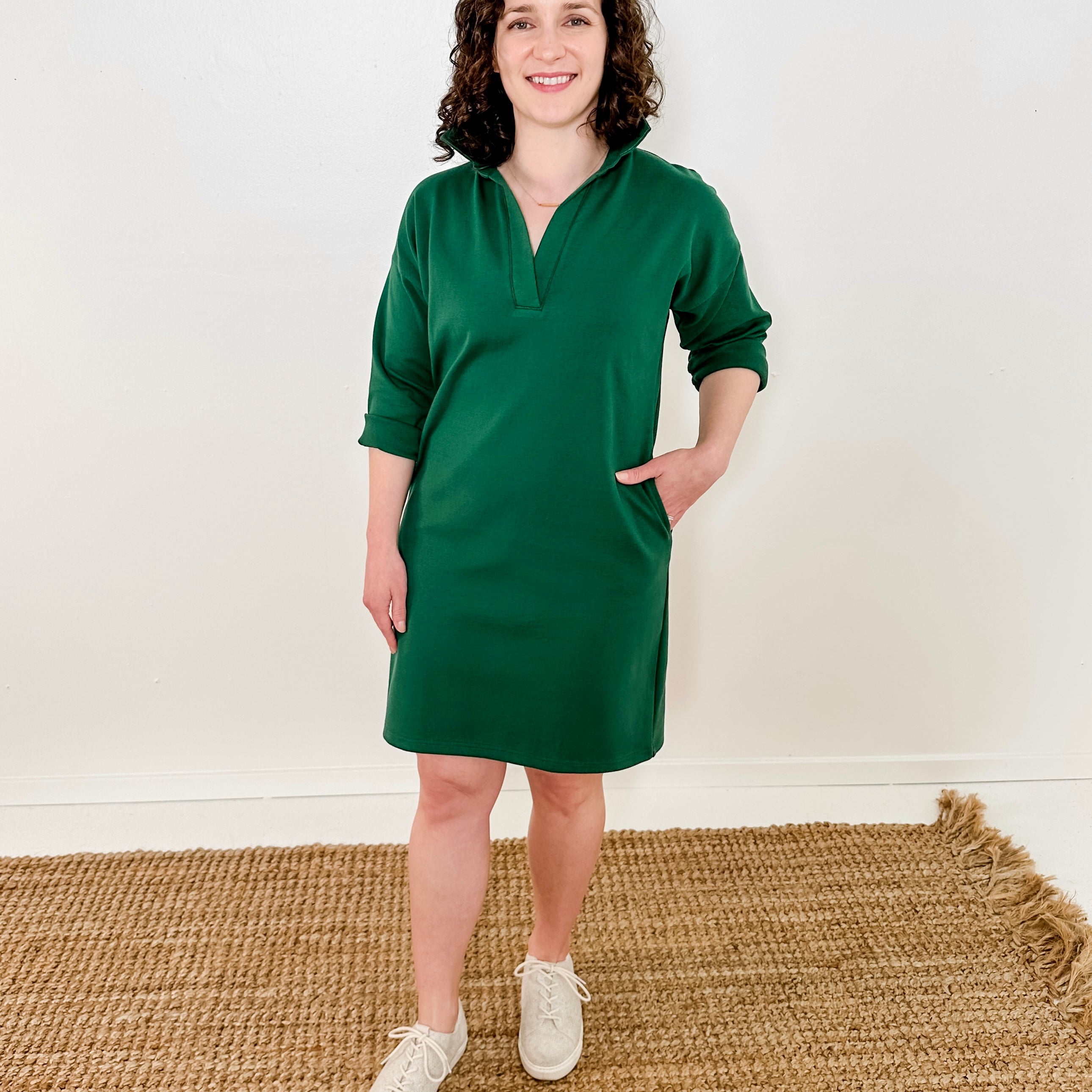 Pull-Over Polo Shift Dress