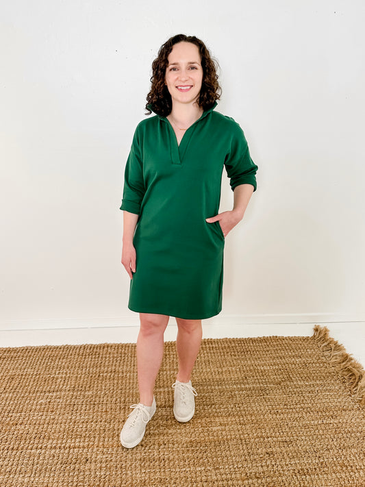 Pull-Over Polo Shift Dress