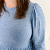 Puff Sleeve Knit Mini Dress