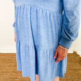 Puff Sleeve Knit Mini Dress