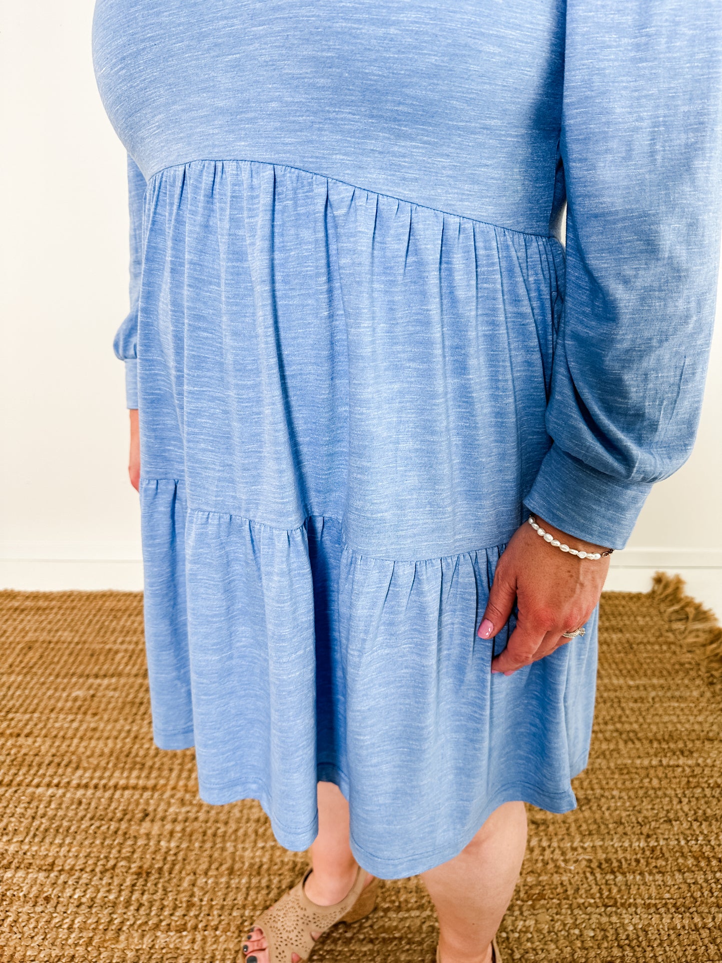 Puff Sleeve Knit Mini Dress