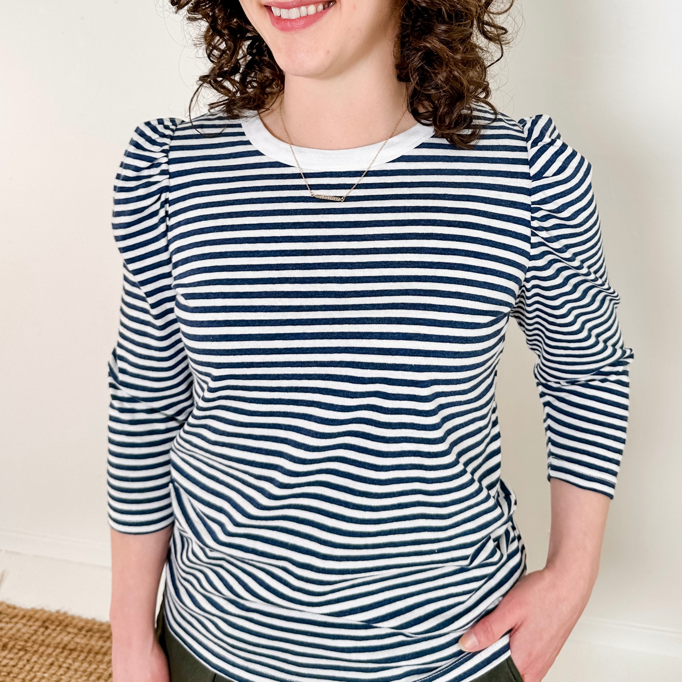 Puff Sleeve Knit Top