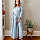 Front Button Maxi Dress