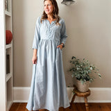 Front Button Maxi Dress