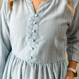 Front Button Maxi Dress