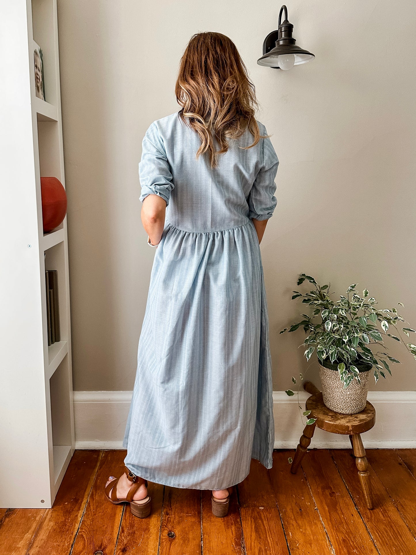 Front Button Maxi Dress