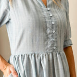 Front Button Maxi Dress