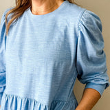 Puff Sleeve Knit Mini Dress