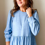 Puff Sleeve Knit Mini Dress