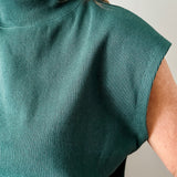 Sleeveless Tapered Mock Neck