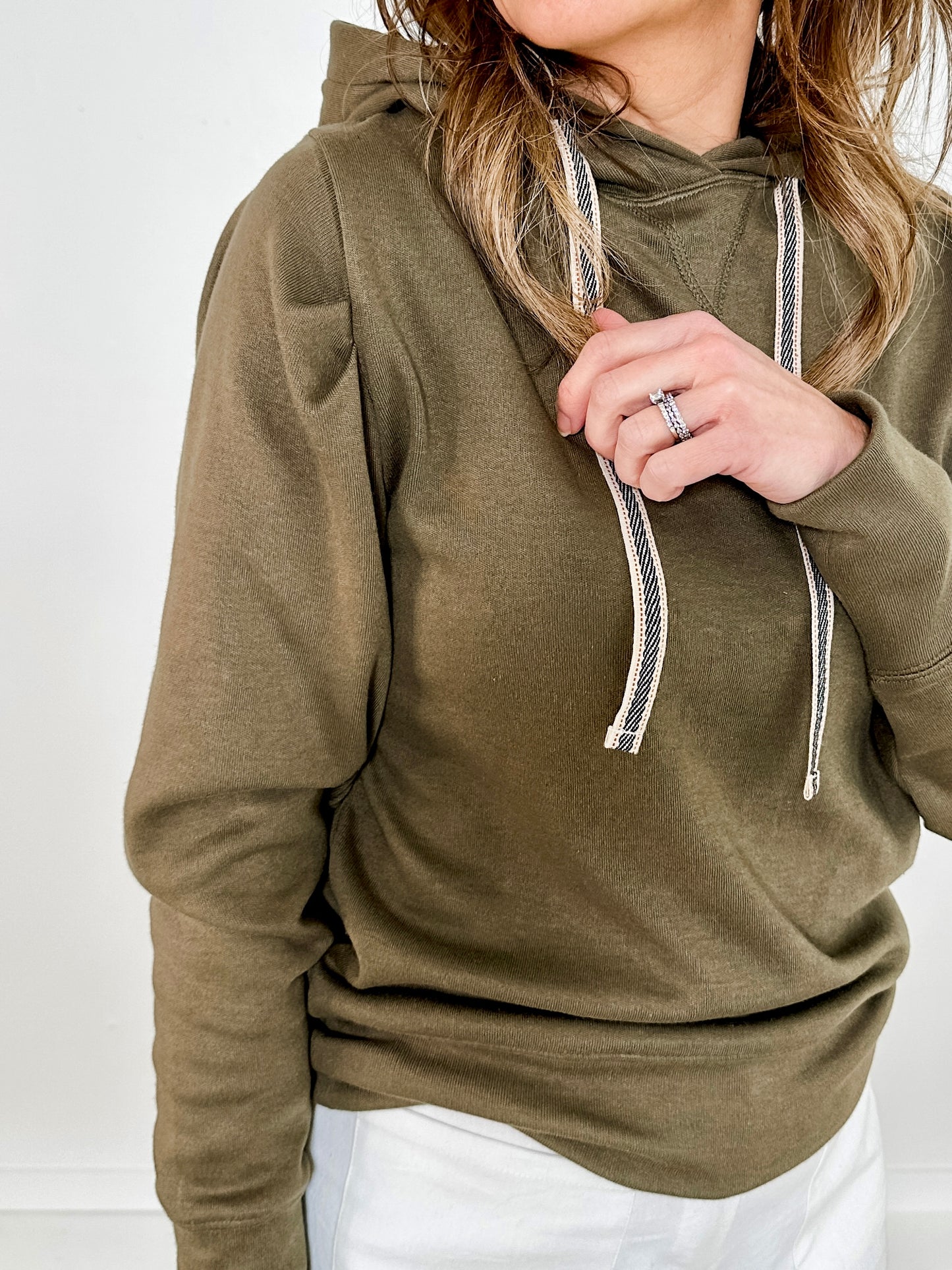 Hazel Gathered Sleeve Hoodie