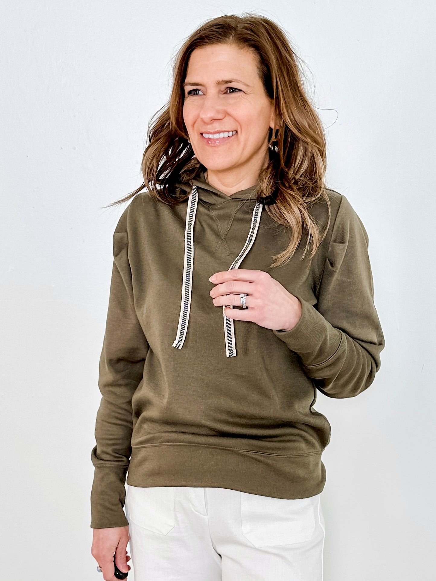 Hazel Gathered Sleeve Hoodie