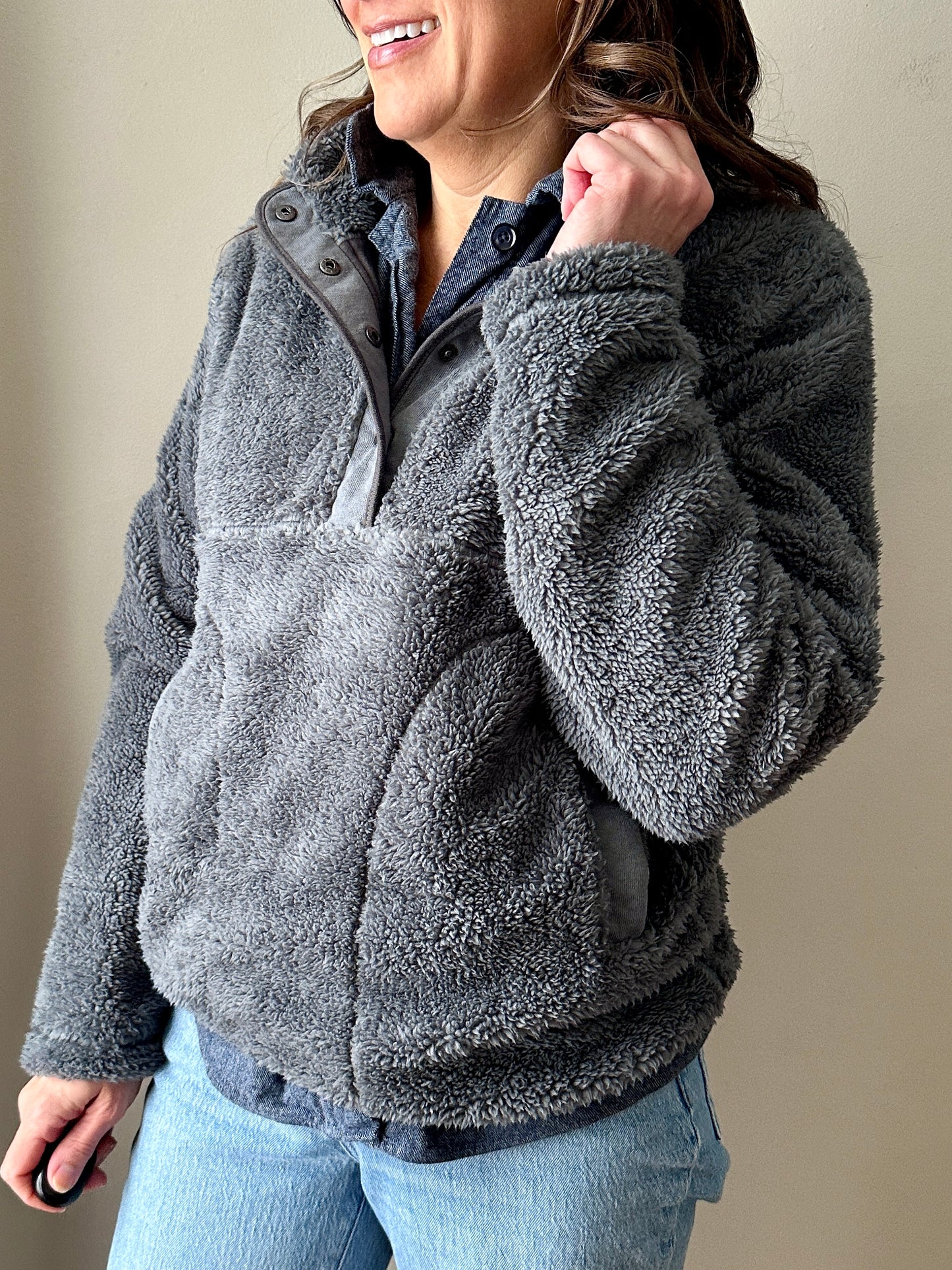 Snap Sherpa Pullover