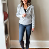 Ribbed Half-Zip Pullover